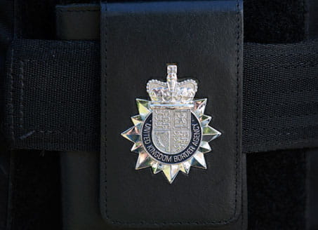 Image of UKBA badge. Credit: Getty Images